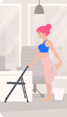 Illustration for the Quick Breaks at Work stretching plan